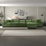 Hayward Olive Green Velvet Modular Sectional Sofa by Ashcroft Imports at Eve Furniture