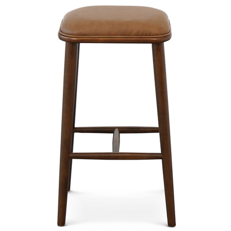 Jason Walnut PU Leather Bar Stool by Ashcroft Imports at Eve Furniture