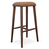 Jason Walnut PU Leather Bar Stool by Ashcroft Imports at Eve Furniture