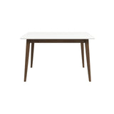 Levi Modern Style Solid Wood Rectangular White Top Dining Table 47" by Ashcroft Imports at Eve Furniture