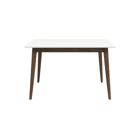 Levi Modern Style Solid Wood Rectangular White Top Dining Table 47" by Ashcroft Imports at Eve Furniture