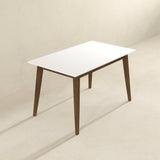 Levi Modern Style Solid Wood Rectangular White Top Dining Table 47" by Ashcroft Imports at Eve Furniture