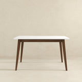 Levi Modern Style Solid Wood Rectangular White Top Dining Table 47" by Ashcroft Imports at Eve Furniture