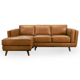 Chase Genuine Leather Sectional Left Facing by Ashcroft Imports at Eve Furniture