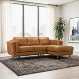 Chase Genuine Leather Sectional Right Facing by Ashcroft Imports at Eve Furniture
