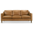 Cooper Mid Century Modern Tan Leather Sofa by Ashcroft Imports at Eve Furniture