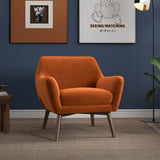 Panom Burnt Orange Velvet Lounge Chair by Ashcroft Imports at Eve Furniture
