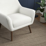 Panom White Boucle Lounge Chair by Ashcroft Imports at Eve Furniture