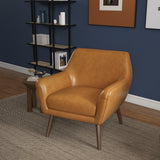 Panom Tan Leather Lounge Chair by Ashcroft Furniture at Eve Furniture
