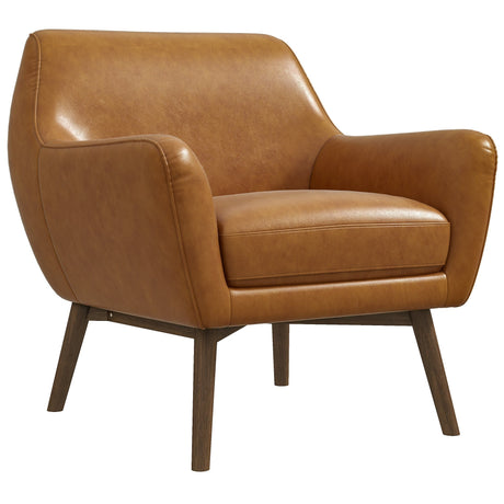 Panom Tan Leather Lounge Chair by Ashcroft Furniture at Eve Furniture