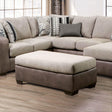 Ashenweald Brown/Light Brown Ottoman by Furniture of America at Eve Furniture