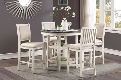 Asher Antique White Counter Height Chair, Set of 2 by Homelegance at Eve Furniture