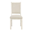 Asher Antique White Side Chair, Set of 2 by Homelegance at Eve Furniture