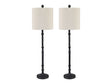 Asher Black Buffet Lamp (Set of 2) by Crestview at Eve Furniture