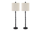 Asher Black Buffet Lamp (Set of 2) by Crestview at Eve Furniture