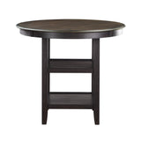 Asher Black/Brown 5-Piece Round Counter Height Dining Set by Homelegance at Eve Furniture