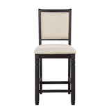 Asher Black/Brown 5-Piece Round Counter Height Dining Set by Homelegance at Eve Furniture