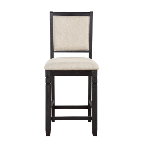 Asher Black/Brown 5-Piece Round Counter Height Dining Set by Homelegance at Eve Furniture