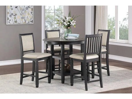 Asher Black/Brown Counter Chair, Set of 2 by Homelegance at Eve Furniture