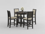 Asher Black/Brown Counter Height Table by Homelegance at Eve Furniture