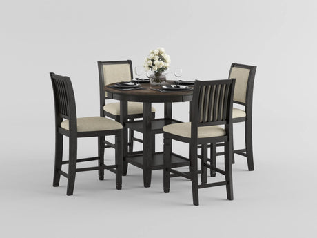 Asher Black/Brown Counter Height Table by Homelegance at Eve Furniture