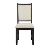 Asher Black/Brown Round 5-Piece Dining Room Set by Homelegance at Eve Furniture