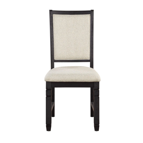 Asher Black/Brown Round 5-Piece Dining Room Set by Homelegance at Eve Furniture