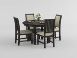 Asher Black/Brown Round Dining Table by Homelegance at Eve Furniture