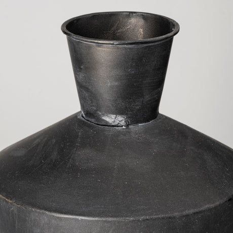 Asher Set of Two Black Metal Urns by Mercana at Eve Furniture