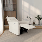 Asheville Cream Suede Recliner Chair by Ashcroft Furniture at Eve Furniture