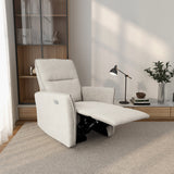 Asheville Cream Suede Recliner Chair by Ashcroft Furniture at Eve Furniture