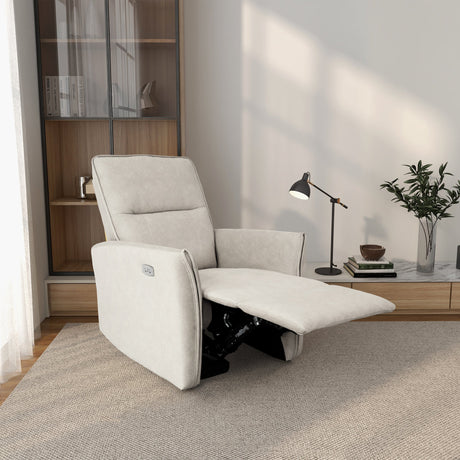 Asheville Cream Suede Recliner Chair by Ashcroft Furniture at Eve Furniture