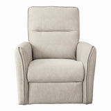 Asheville Cream Suede Recliner Chair by Ashcroft Furniture at Eve Furniture