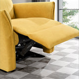 Asheville Dark Yellow Suede Recliner Chair by Ashcroft Furniture at Eve Furniture