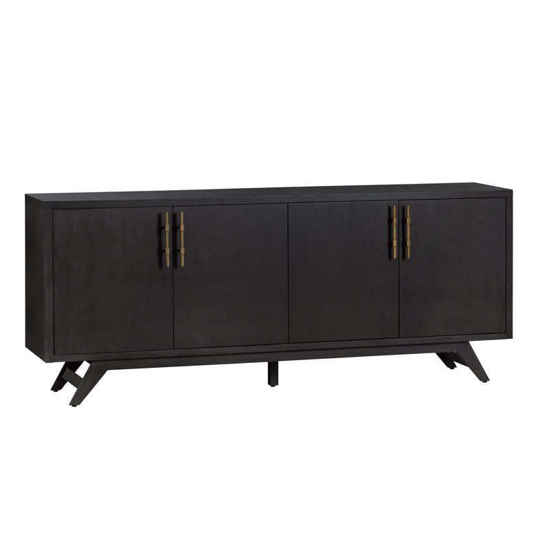 Ashford Black Four-Door Sideboard by Crestview at Eve Furniture