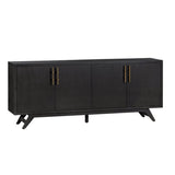 Ashford Black Four-Door Sideboard by Crestview at Eve Furniture