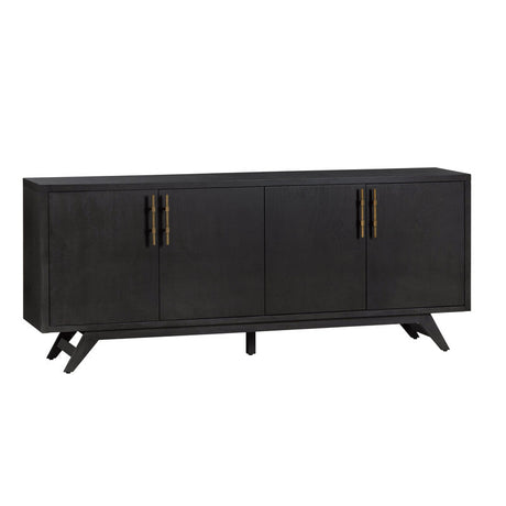 Ashford Black Four-Door Sideboard by Crestview at Eve Furniture