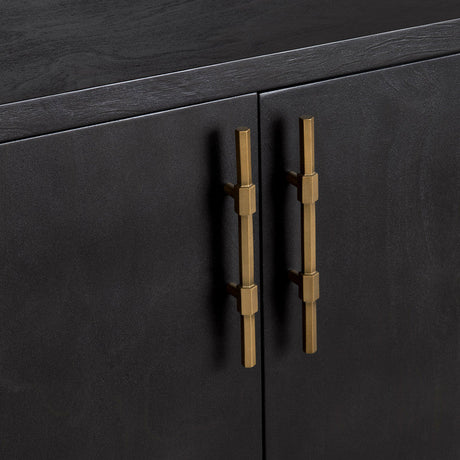 Ashford Black Four-Door Sideboard by Crestview at Eve Furniture