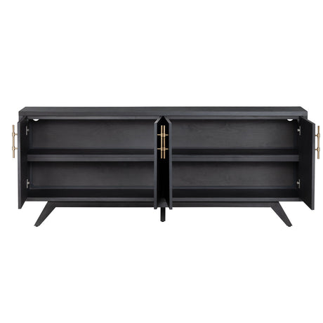 Ashford Black Four-Door Sideboard by Crestview at Eve Furniture
