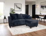 Ashira Black Reversible Sectional by Happy Homes at Eve Furniture