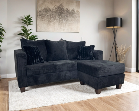 Ashira Black Reversible Sectional by Happy Homes at Eve Furniture