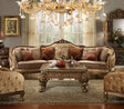 Homey Design HD-458 Van Dyke Fabric Brown Sectional by Homey Design at Eve Furniture