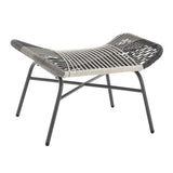 Ashland 3-Piece Patio Conversation Set with Foot Ottomans in Cream by Manhattan Comfort at Eve Furniture