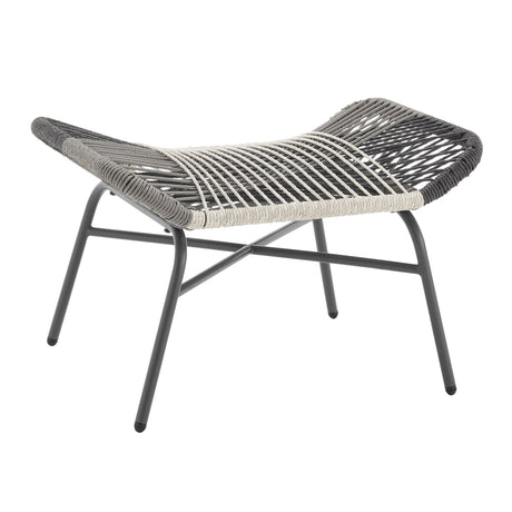 Ashland 3-Piece Patio Conversation Set with Foot Ottomans in Cream by Manhattan Comfort at Eve Furniture