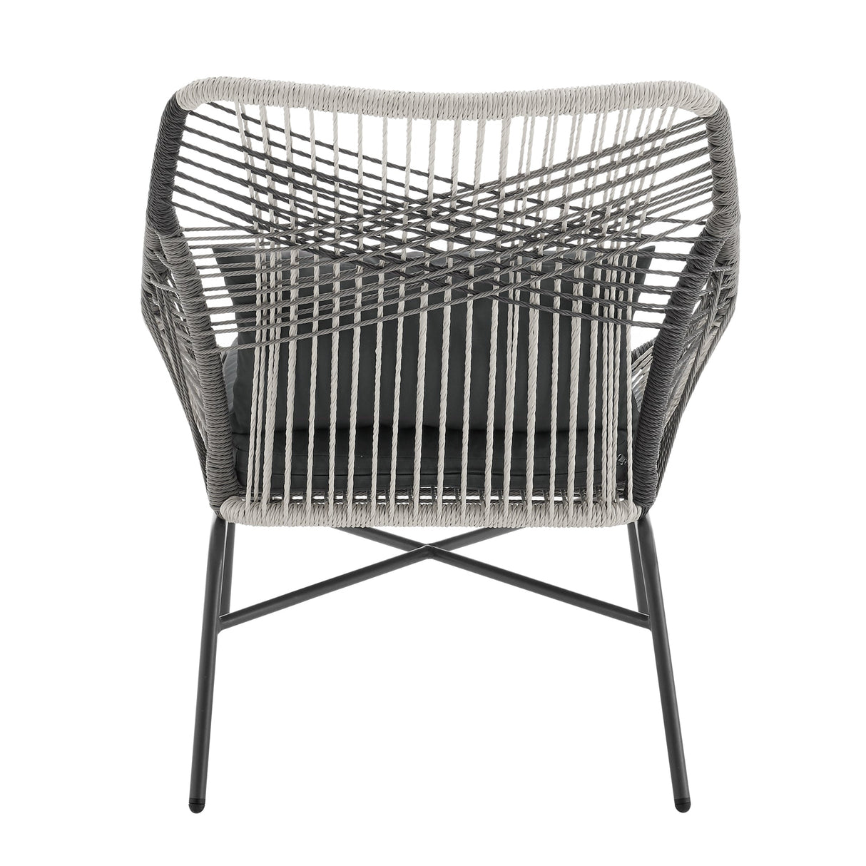 Ashland 3-Piece Patio Conversation Set with Foot Ottomans in Grey by Manhattan Comfort at Eve Furniture