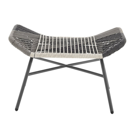 Ashland 3-Piece Patio Conversation Set with Foot Ottomans in Grey by Manhattan Comfort at Eve Furniture