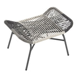 Ashland 3-Piece Patio Conversation Set with Foot Ottomans in Grey by Manhattan Comfort at Eve Furniture