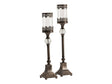 Ashland Brown/Transparent Candle Holders by Crestview at Eve Furniture