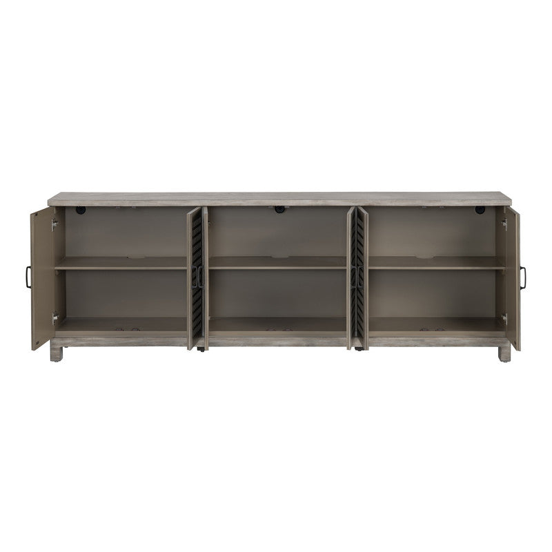 Ashlar Brown Six-Door Sideboard by Crestview at Eve Furniture