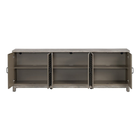 Ashlar Brown Six-Door Sideboard by Crestview at Eve Furniture